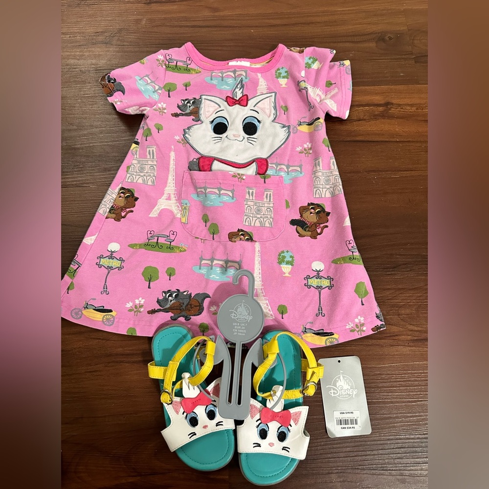 Disney Marie the Cat dress with matching 2 sandals
